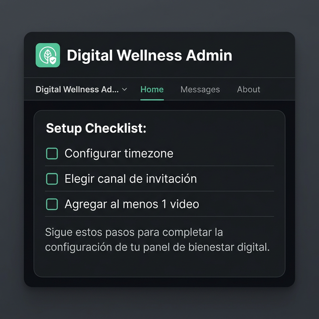 Digital Wellness Setup Checklist