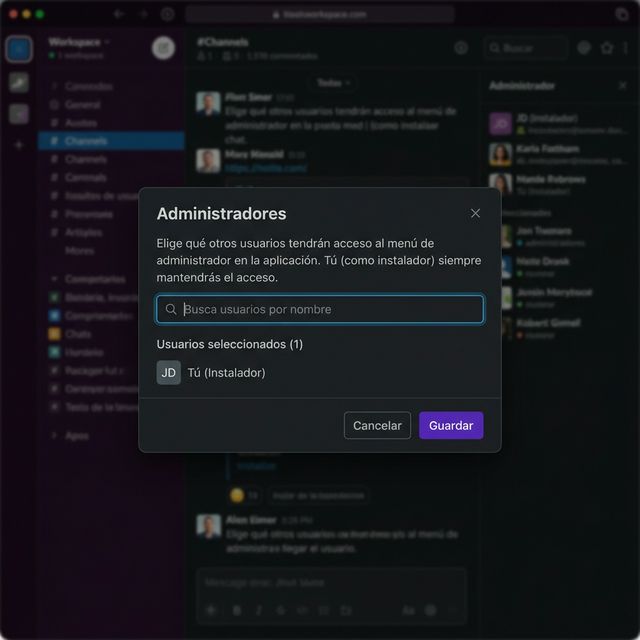 Modal de Administradores